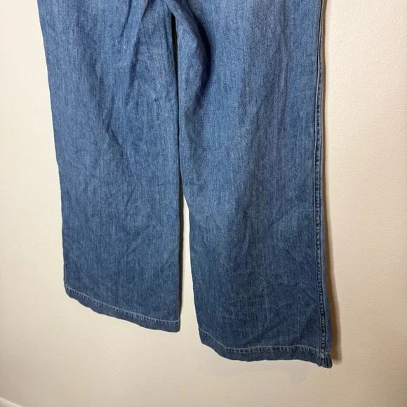 AMO Edith Wide Leg Denim Trouser in Romance 100% Cotton Slouchy Fit size 29 - Picture 14 of 14